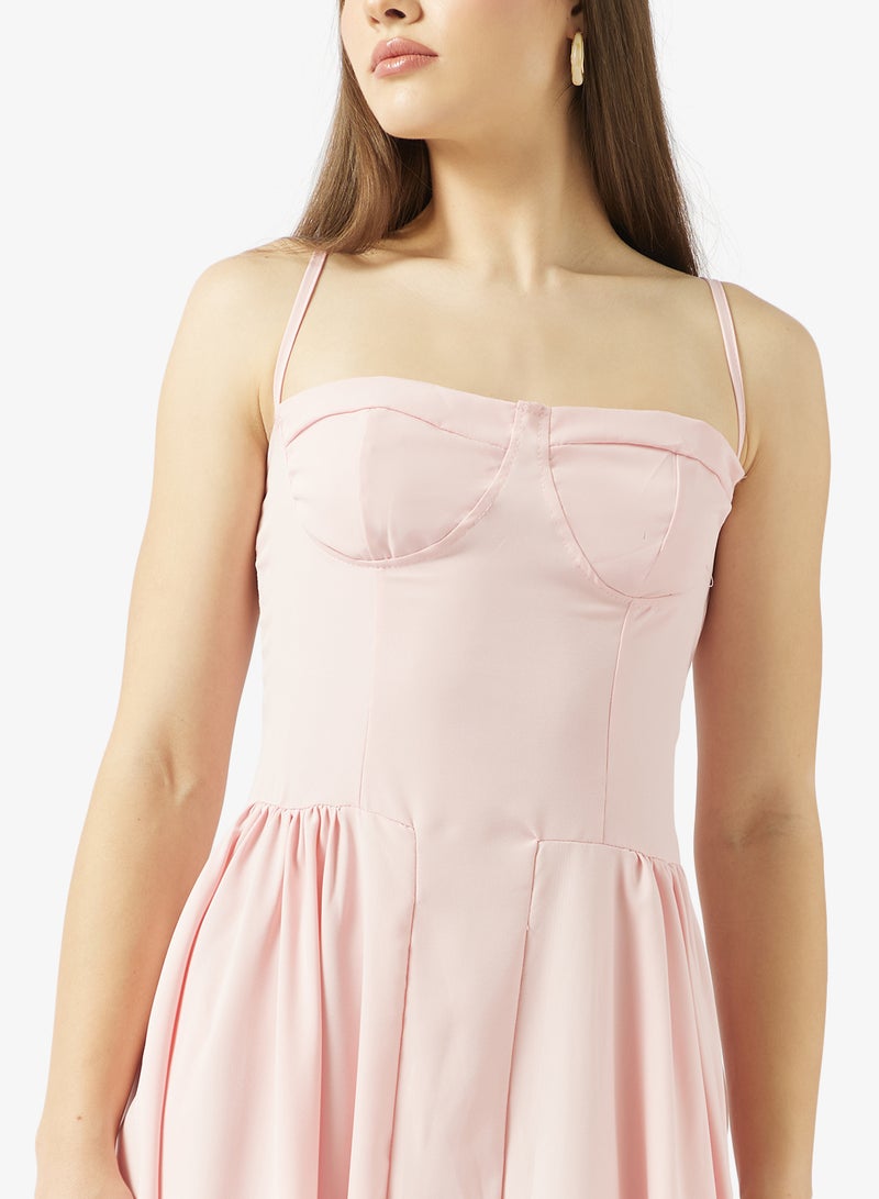 جينجر فستان بتصميم أميرة بياقة على شكل قلب ورباط - Image 3